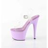 Pleaser - ADORE708 Sandale à bride à la cheville - Transparent/Violet Product image